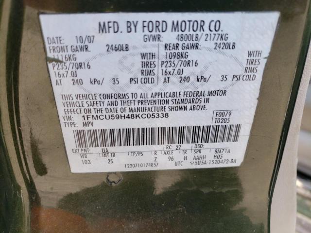 Photo 9 VIN: 1FMCU59H48KC05338 - FORD ESCAPE HEV 