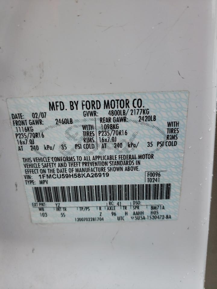 Photo 12 VIN: 1FMCU59H58KA26919 - FORD ESCAPE 