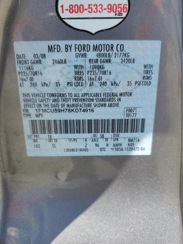 Photo 11 VIN: 1FMCU59H78KD74916 - FORD ESCAPE HEV 