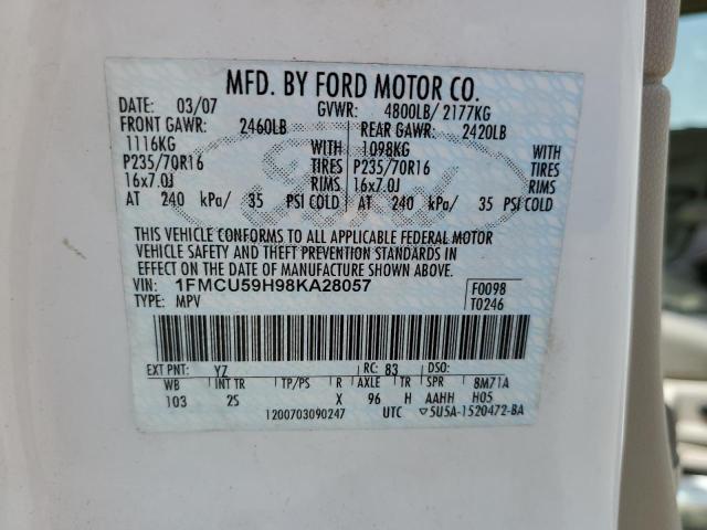 Photo 12 VIN: 1FMCU59H98KA28057 - FORD ESCAPE 