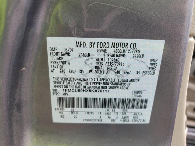 Photo 11 VIN: 1FMCU59HX8KA76117 - FORD ESCAPE HEV 