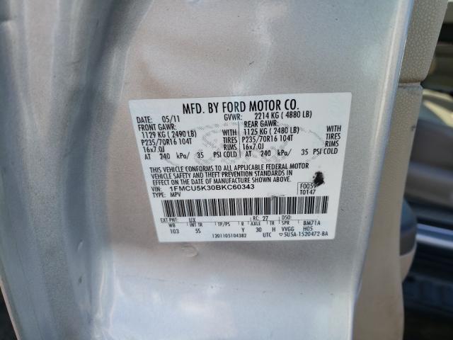 Photo 9 VIN: 1FMCU5K30BKC60343 - FORD ESCAPE HYB 