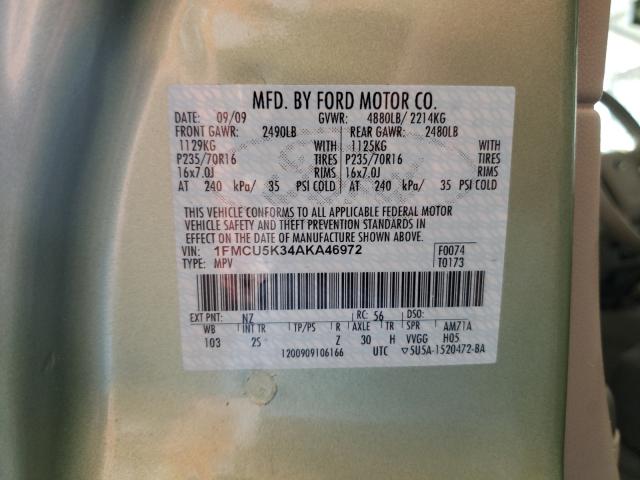 Photo 9 VIN: 1FMCU5K34AKA46972 - FORD ESCAPE HYB 