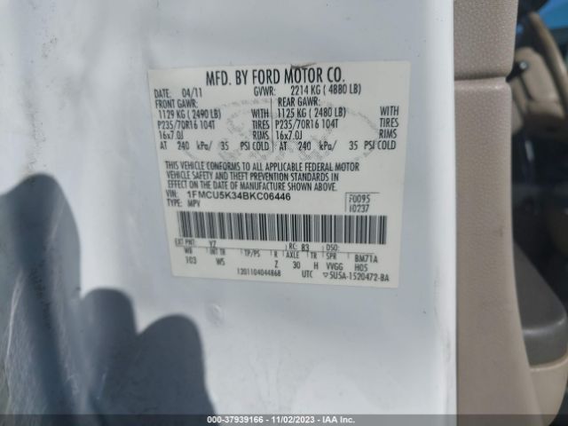 Photo 8 VIN: 1FMCU5K34BKC06446 - FORD ESCAPE HYBRID 