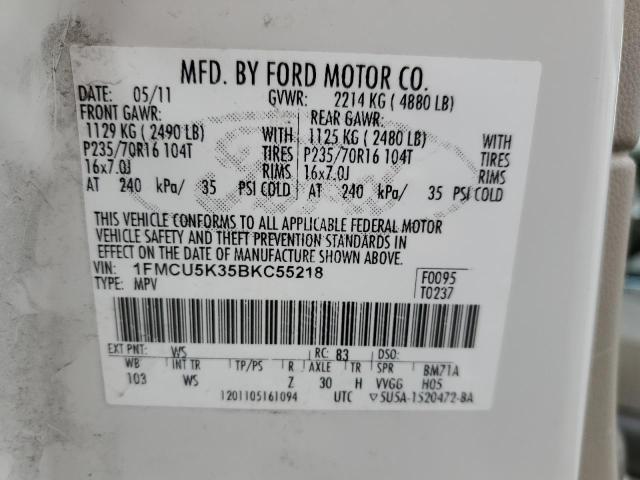 Photo 11 VIN: 1FMCU5K35BKC55218 - FORD ESCAPE HYB 