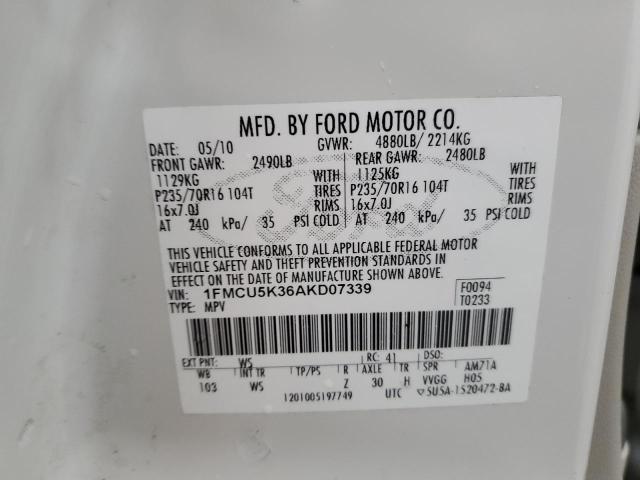 Photo 13 VIN: 1FMCU5K36AKD07339 - FORD ESCAPE HYB 