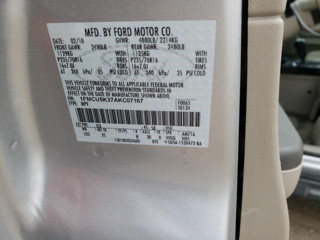 Photo 11 VIN: 1FMCU5K37AKC07167 - FORD ESCAPE 