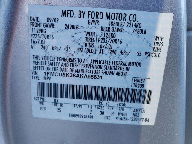 Photo 12 VIN: 1FMCU5K38AKA68831 - FORD ESCAPE HYB 