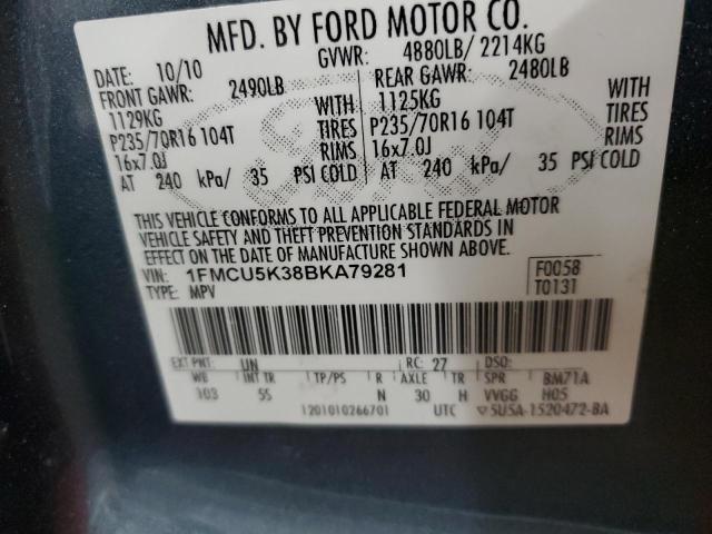 Photo 12 VIN: 1FMCU5K38BKA79281 - FORD ESCAPE HYB 