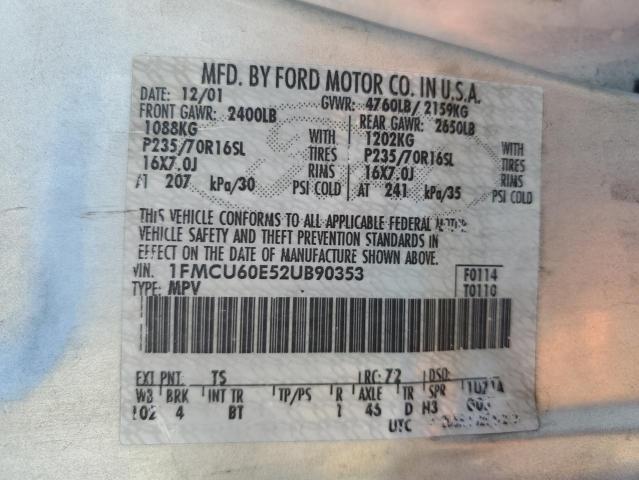 Photo 11 VIN: 1FMCU60E52UB90353 - FORD EXPLORER S 