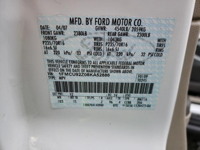 Photo 11 VIN: 1FMCU92Z08KA52886 - FORD ESCAPE 