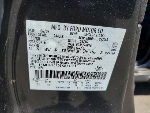 Photo 12 VIN: 1FMCU93108KE81051 - FORD ESCAPE XLT 