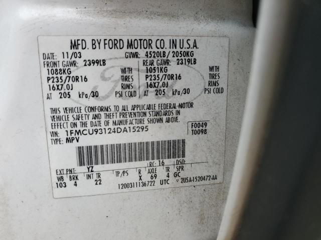 Photo 12 VIN: 1FMCU93124DA15295 - FORD ESCAPE XLT 