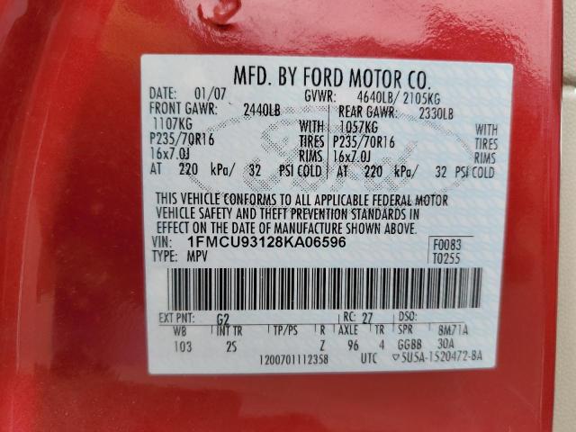 Photo 12 VIN: 1FMCU93128KA06596 - FORD ESCAPE 