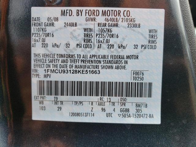 Photo 9 VIN: 1FMCU93128KE51663 - FORD ESCAPE 