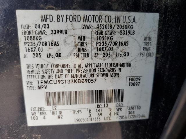 Photo 12 VIN: 1FMCU93133KD39057 - FORD ESCAPE 