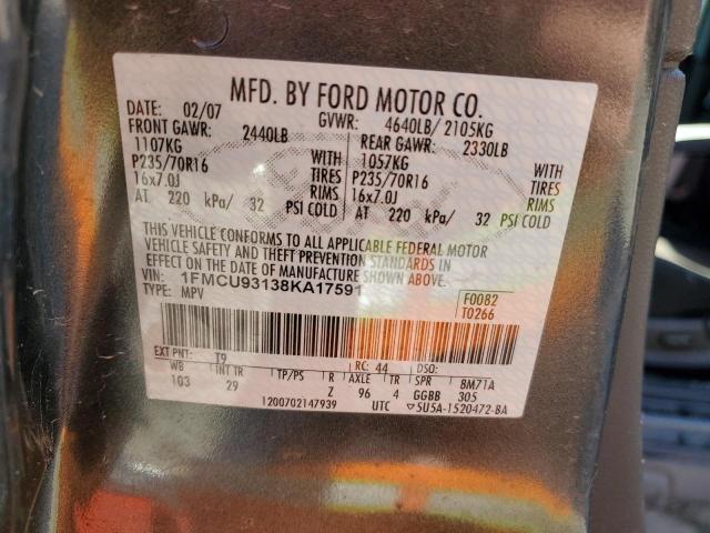 Photo 11 VIN: 1FMCU93138KA17591 - FORD ESCAPE 