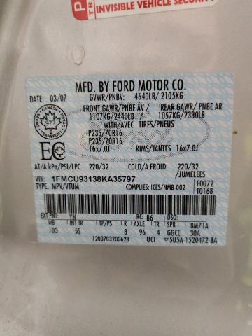 Photo 13 VIN: 1FMCU93138KA35797 - FORD ESCAPE XLT 