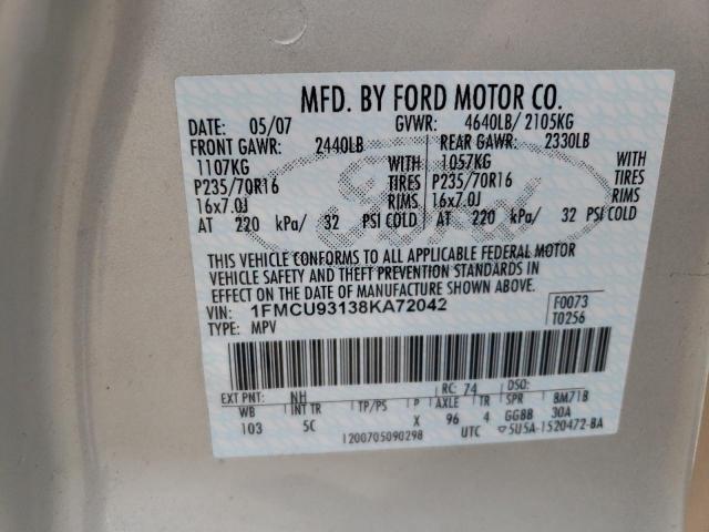 Photo 11 VIN: 1FMCU93138KA72042 - FORD ESCAPE 