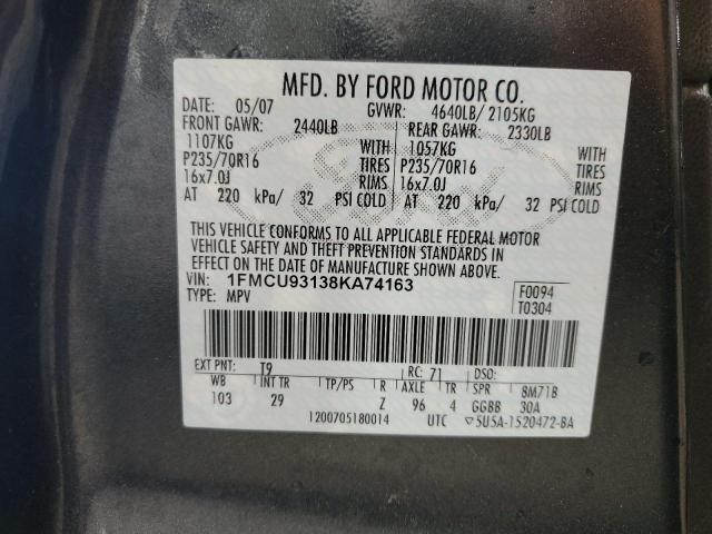 Photo 12 VIN: 1FMCU93138KA74163 - FORD ESCAPE XLT 