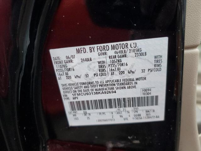 Photo 11 VIN: 1FMCU93138KA92694 - FORD ESCAPE 