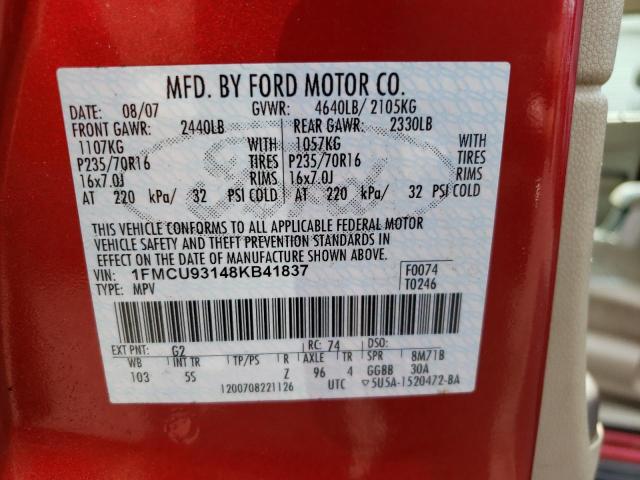 Photo 12 VIN: 1FMCU93148KB41837 - FORD ESCAPE 