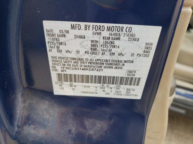 Photo 11 VIN: 1FMCU93148KD57221 - FORD ESCAPE 