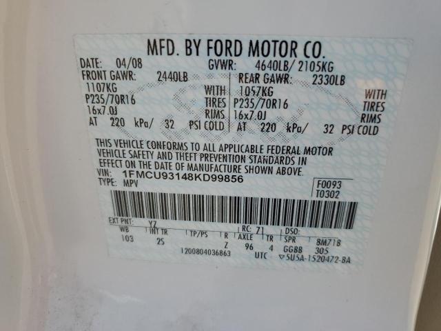 Photo 12 VIN: 1FMCU93148KD99856 - FORD ESCAPE XLT 