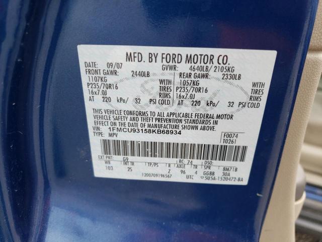 Photo 11 VIN: 1FMCU93158KB68934 - FORD ESCAPE XLT 