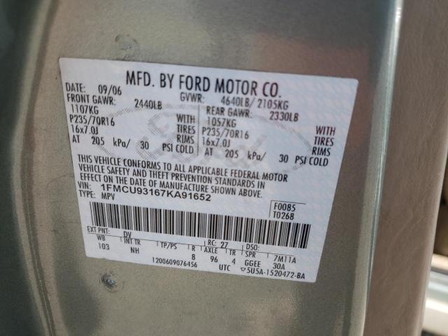 Photo 11 VIN: 1FMCU93167KA91652 - FORD ESCAPE XLT 