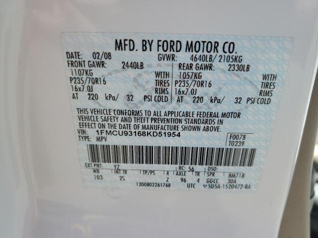 Photo 12 VIN: 1FMCU93168KD51954 - FORD ESCAPE XLT 