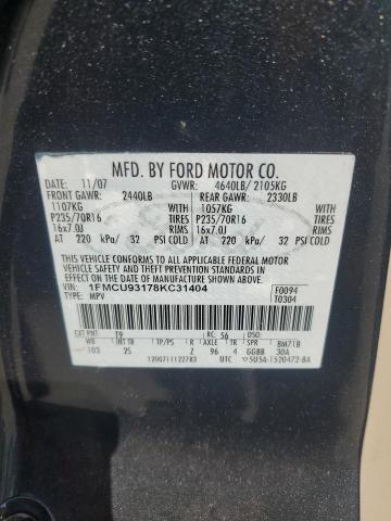 Photo 12 VIN: 1FMCU93178KC31404 - FORD ESCAPE 