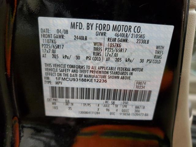 Photo 12 VIN: 1FMCU93188KE12236 - FORD ESCAPE XLT 