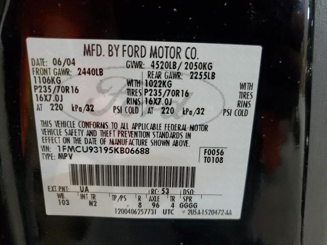 Photo 12 VIN: 1FMCU93195KB06688 - FORD ESCAPE XLT 