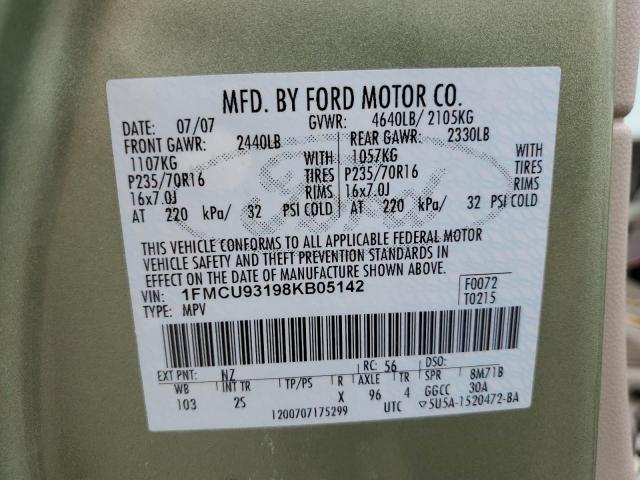 Photo 12 VIN: 1FMCU93198KB05142 - FORD ESCAPE XLT 