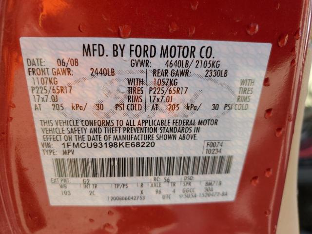 Photo 13 VIN: 1FMCU93198KE68220 - FORD ESCAPE XLT 