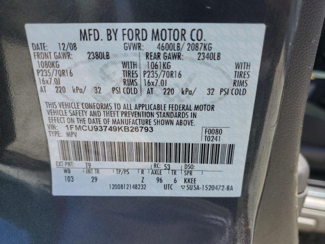 Photo 12 VIN: 1FMCU93749KB26793 - FORD ESCAPE 