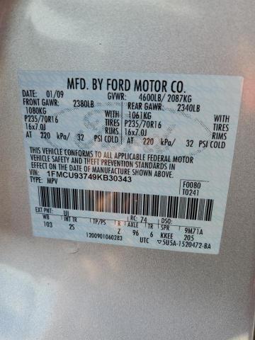 Photo 13 VIN: 1FMCU93749KB30343 - FORD ESCAPE 