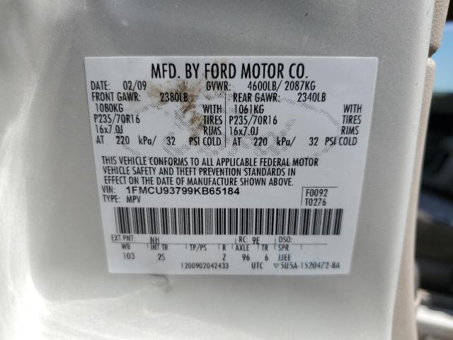 Photo 12 VIN: 1FMCU93799KB65184 - FORD ESCAPE XLT 