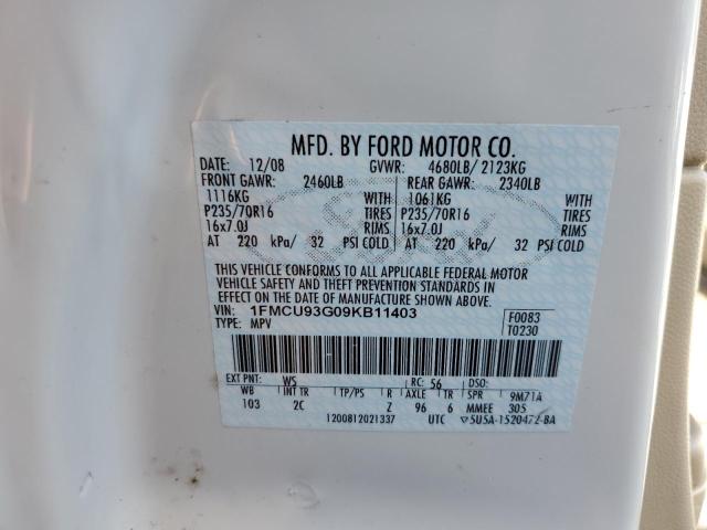 Photo 11 VIN: 1FMCU93G09KB11403 - FORD ESCAPE 