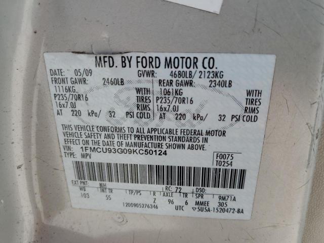 Photo 12 VIN: 1FMCU93G09KC50124 - FORD ESCAPE XLT 