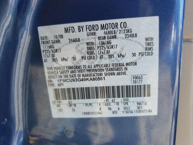 Photo 11 VIN: 1FMCU93G49KA80561 - FORD ESCAPE 