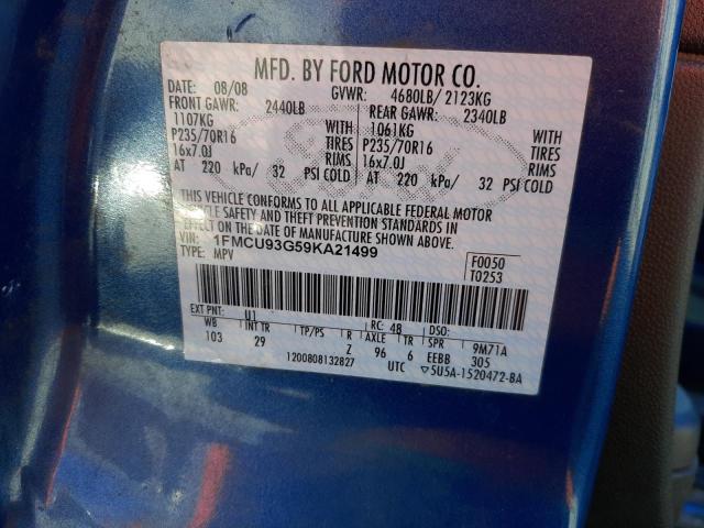 Photo 13 VIN: 1FMCU93G59KA21499 - FORD ESCAPE 