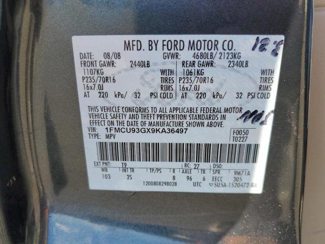 Photo 12 VIN: 1FMCU93GX9KA36497 - FORD ESCAPE XLT 