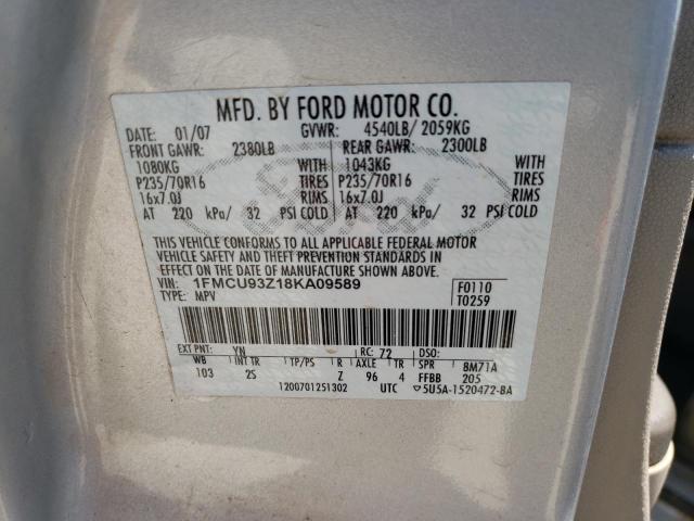 Photo 12 VIN: 1FMCU93Z18KA09589 - FORD ESCAPE 