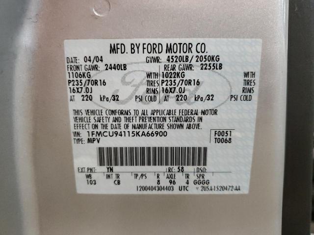 Photo 11 VIN: 1FMCU94115KA66900 - FORD ESCAPE LIM 