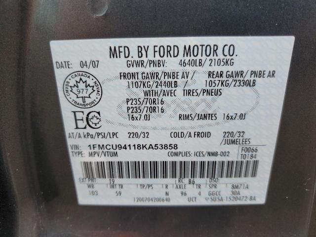 Photo 12 VIN: 1FMCU94118KA53858 - FORD ESCAPE LIM 