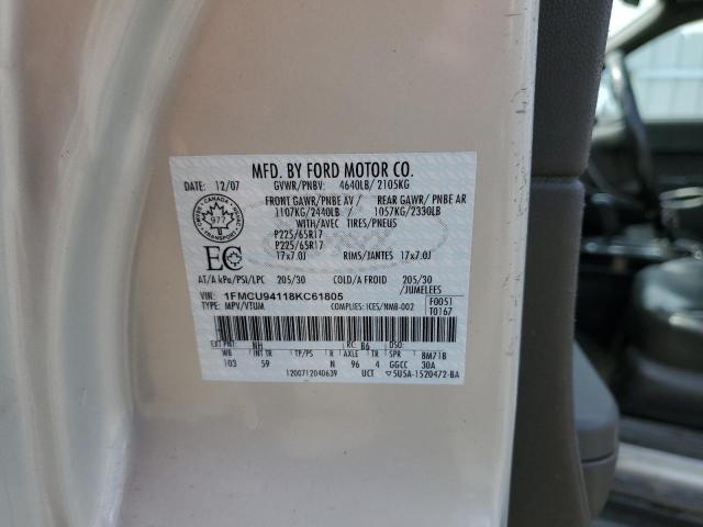 Photo 12 VIN: 1FMCU94118KC61805 - FORD ESCAPE LIM 