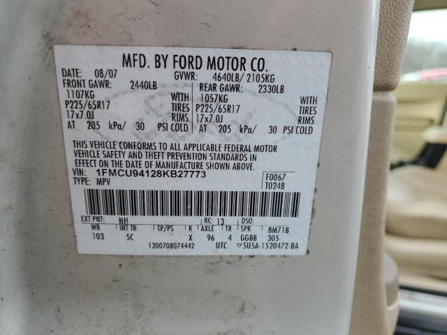 Photo 11 VIN: 1FMCU94128KB27773 - FORD ESCAPE 