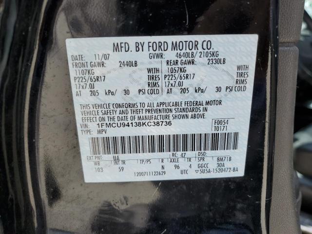 Photo 12 VIN: 1FMCU94138KC38736 - FORD ESCAPE LIM 